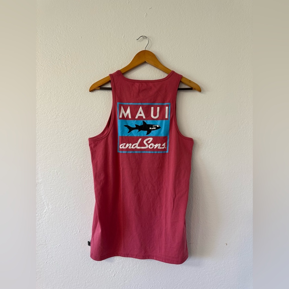 Maui and Sons Pink Tank Top, Size Medium